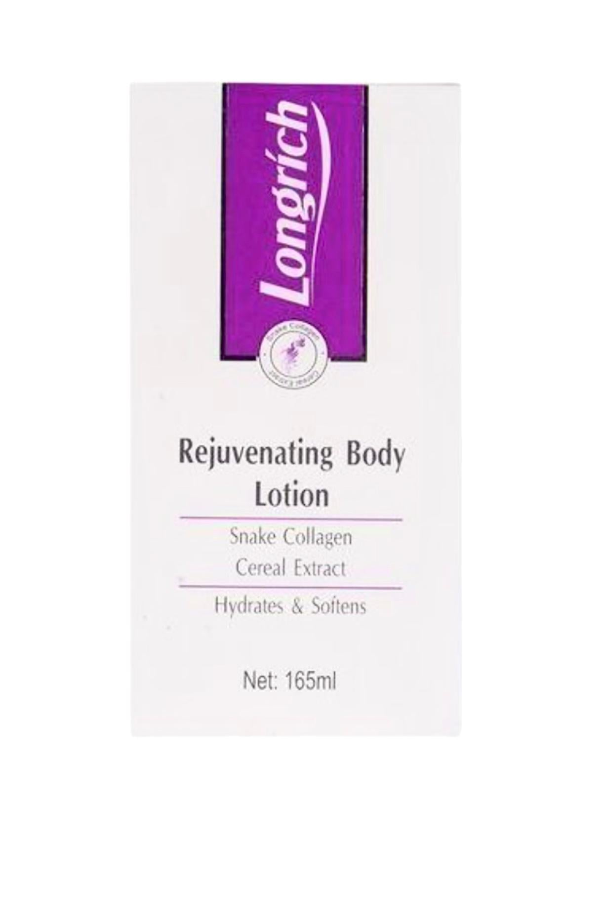 Longrich Rejuvenating Body Lotion packaging on a white background