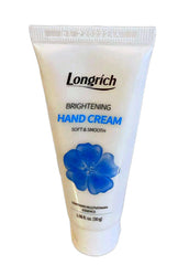Longrich brightening hand cream tube on a white background