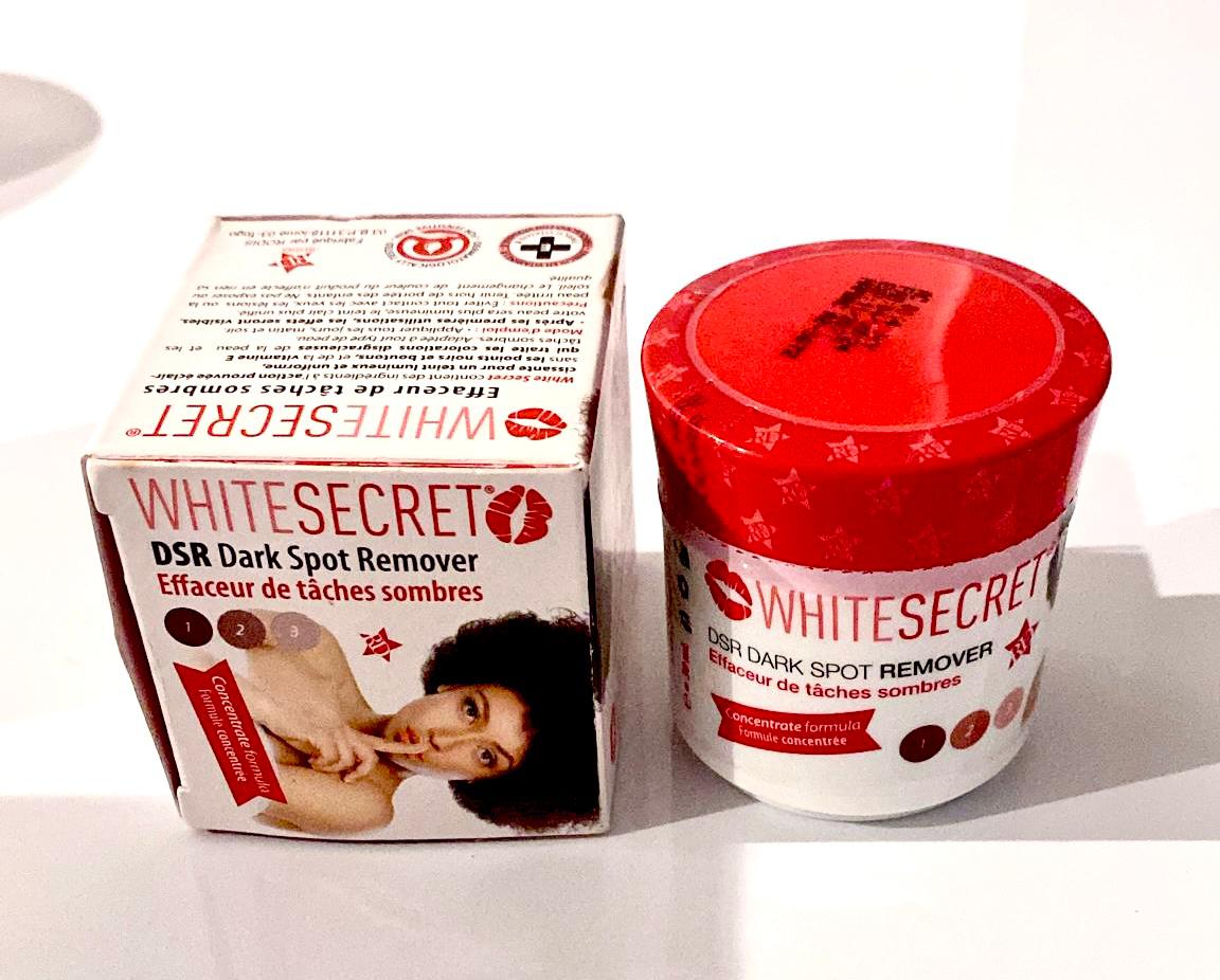 WhiteSecret DSR Dark Spot Remover jar and box on a white background