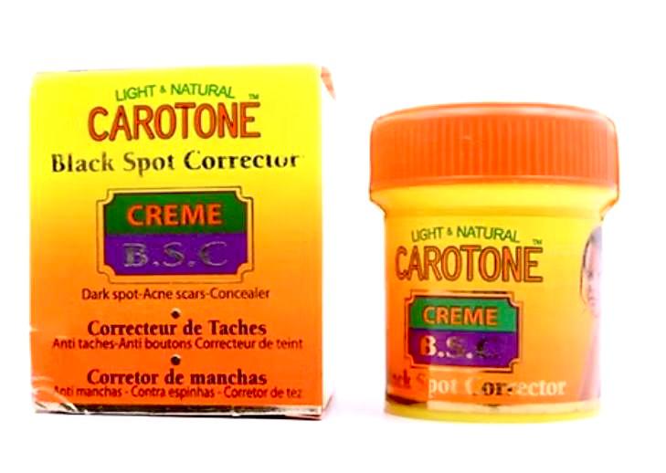 Carotone Black Spot Corrector cream with packaging on a white background
