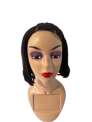 Chin-length micro-braid bob