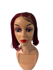 Chin-length micro-braid bob