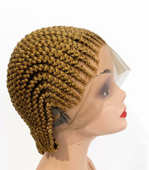 All back Braided Hair(black and Gold)