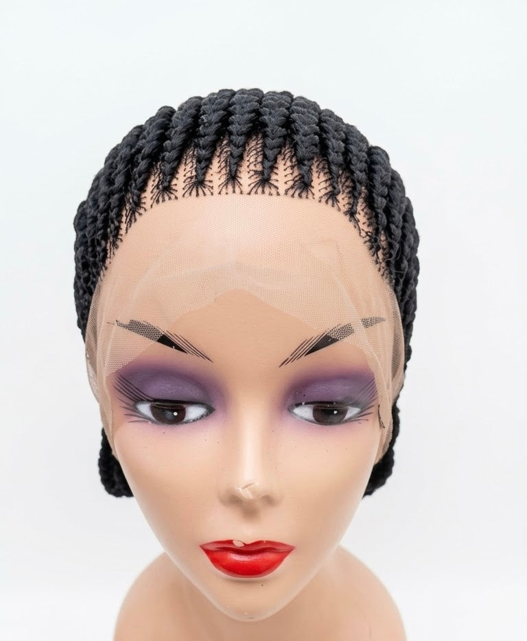 All back Braided Hair(black and Gold)