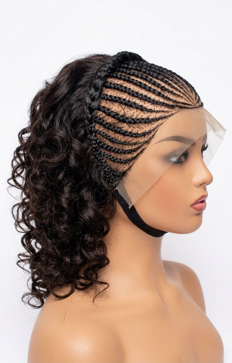 Gele Frontal - full head braided